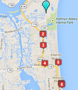 Map of Naval Station Mayport lodging